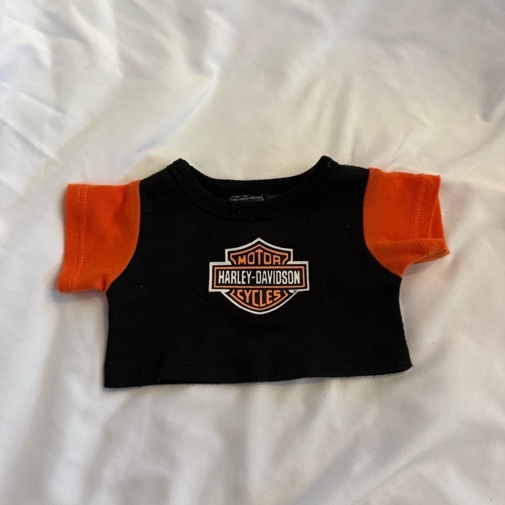 2004 Y2K Build-A-Bear Harley Davidson Shirt Plush Stuffed Animal Clothing Top